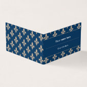 Lilie Pattern, Französisch, Royal, Cream, Blau Visitenkarten (Vorderseite)