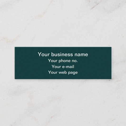 Lilie Pattern, Französisch, Royal, Cream, Green Mini Visitenkarte (Vorderseite)