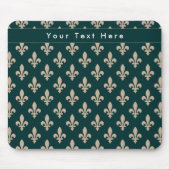 Lilie Pattern, Französisch, Royal, Cream, Green Mousepad (Vorne)
