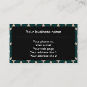 Lilie Pattern, Französisch, Royal, Cream, Green Visitenkarte (Vorderseite)