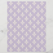 Lilie Pattern, Französisch, Royal, Cream, Lila Flyer (Vorne)