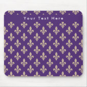 Lilie Pattern, Französisch, Royal, Cream, Lila Mousepad (Vorne)