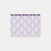 Lilie Pattern, Französisch, Royal, Cream, Lila Post-it Klebezettel (Vorderseite)