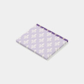 Lilie Pattern, Französisch, Royal, Cream, Lila Post-it Klebezettel (angewinkelt)