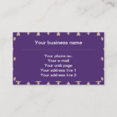 Lilie Pattern, Französisch, Royal, Cream, Lila Visitenkarte (Vorderseite)