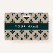 Lilie Pattern, Französisch, Royal, Green Ausweis (Vorderseite)