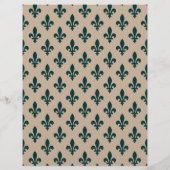 Lilie Pattern, Französisch, Royal, Green Flyer (Hinten)