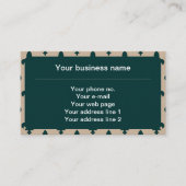 Lilie Pattern, Französisch, Royal, Green Visitenkarte (Vorderseite)