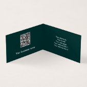 Lilie Pattern, Französisch, Royal, Green Visitenkarten (Innenseite)