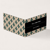 Lilie Pattern, Französisch, Royal, Green Visitenkarten (Vorderseite)