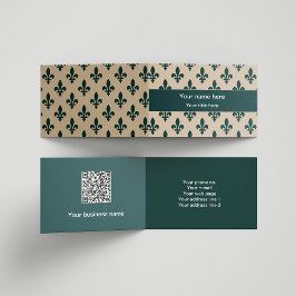 Lilie Pattern, Französisch, Royal, Green Visitenkarten