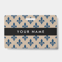 Lilie Pattern, Französisch, Royal, Navy Blue