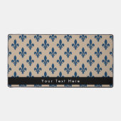 Lilie Pattern, Französisch, Royal, Navy Blue Schreibtischunterlage (Vorderseite)