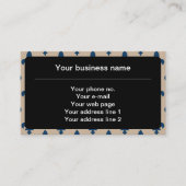 Lilie Pattern, Französisch, Royal, Navy Blue Visitenkarte (Vorderseite)