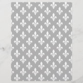 Lilie Pattern, Französisch, Royal, Weiß Flyer (Vorne)