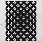 Lilie Pattern, Französisch, Royal, Weiß Flyer (Hinten)