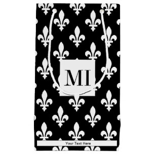 Lilie Pattern, Französisch, Royal, Weiß Kleine Geschenktüte