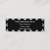 Lilie Pattern, Französisch, Royal, Weiß Mini Visitenkarte (Vorderseite)