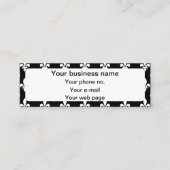 Lilie Pattern, Französisch, Royal, Weiß Mini Visitenkarte (Vorderseite)