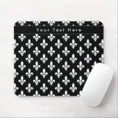 Lilie Pattern, Französisch, Royal, Weiß Mousepad (Mit Mouse)