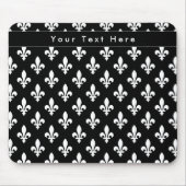 Lilie Pattern, Französisch, Royal, Weiß Mousepad (Vorne)