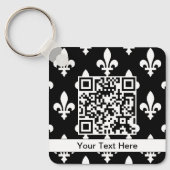 Lilie Pattern, Französisch, Royal, Weiß Schlüsselanhänger (Vorderseite)