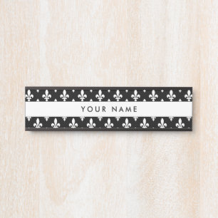 Lilie Pattern, Französisch, Royal, Weiß Türschild