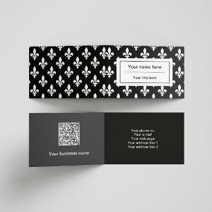 Lilie Pattern, Französisch, Royal, Weiß Visitenkarten