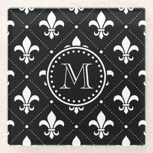 Lilie Pattern Glasuntersetzer (Vorderseite)