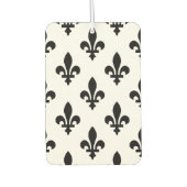 Lilie Pattern, Royal French, Black on White Autolufterfrischer (Vorderseite)