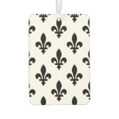 Lilie Pattern, Royal French, Black on White Autolufterfrischer (Rückseite)