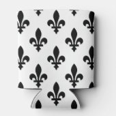 Lilie Pattern, Royal French, Black on White Dosenkühler (Rückseite)