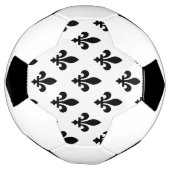 Lilie Pattern, Royal French, Black on White Fußball (Gedreht)