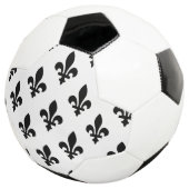 Lilie Pattern, Royal French, Black on White Fußball (Dreiviertel)