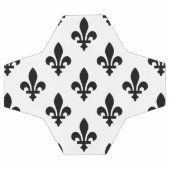 Lilie Pattern, Royal French, Black on White Fußball (Flach)