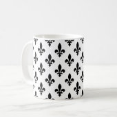 Lilie Pattern, Royal French, Black on White Kaffeetasse (Vorderseite Links)