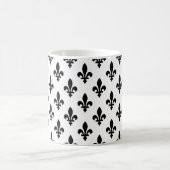 Lilie Pattern, Royal French, Black on White Kaffeetasse (Mittel)