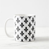 Lilie Pattern, Royal French, Black on White Kaffeetasse (Links)
