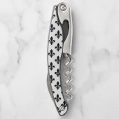 Lilie Pattern, Royal French, Black on White Kellnermesser (Rückseite)