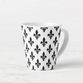 Lilie Pattern, Royal French, Black on White Milchtasse (Rechte Ecke)