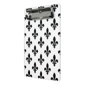Lilie Pattern, Royal French, Black on White Mini Klemmbrett (Gewinkelt2)