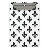 Lilie Pattern, Royal French, Black on White Mini Klemmbrett (Vorderseite)