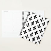 Lilie Pattern, Royal French, Black on White Planer (Anzeige)
