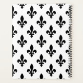 Lilie Pattern, Royal French, Black on White Planer (Rückseite)