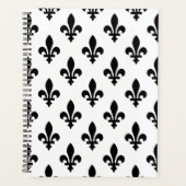 Lilie Pattern, Royal French, Black on White Planer (Vorderseite)