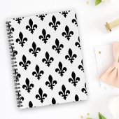 Lilie Pattern, Royal French, Black on White Planer