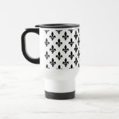 Lilie Pattern, Royal French, Black on White Reisebecher (Links)