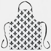 Lilie Pattern, Royal French, Black on White Schürze (Vorderseite)