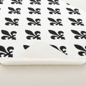 Lilie Pattern, Royal French, Black on White Sherpadecke (3/4)