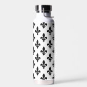 Lilie Pattern, Royal French, Black on White Trinkflasche (Links)